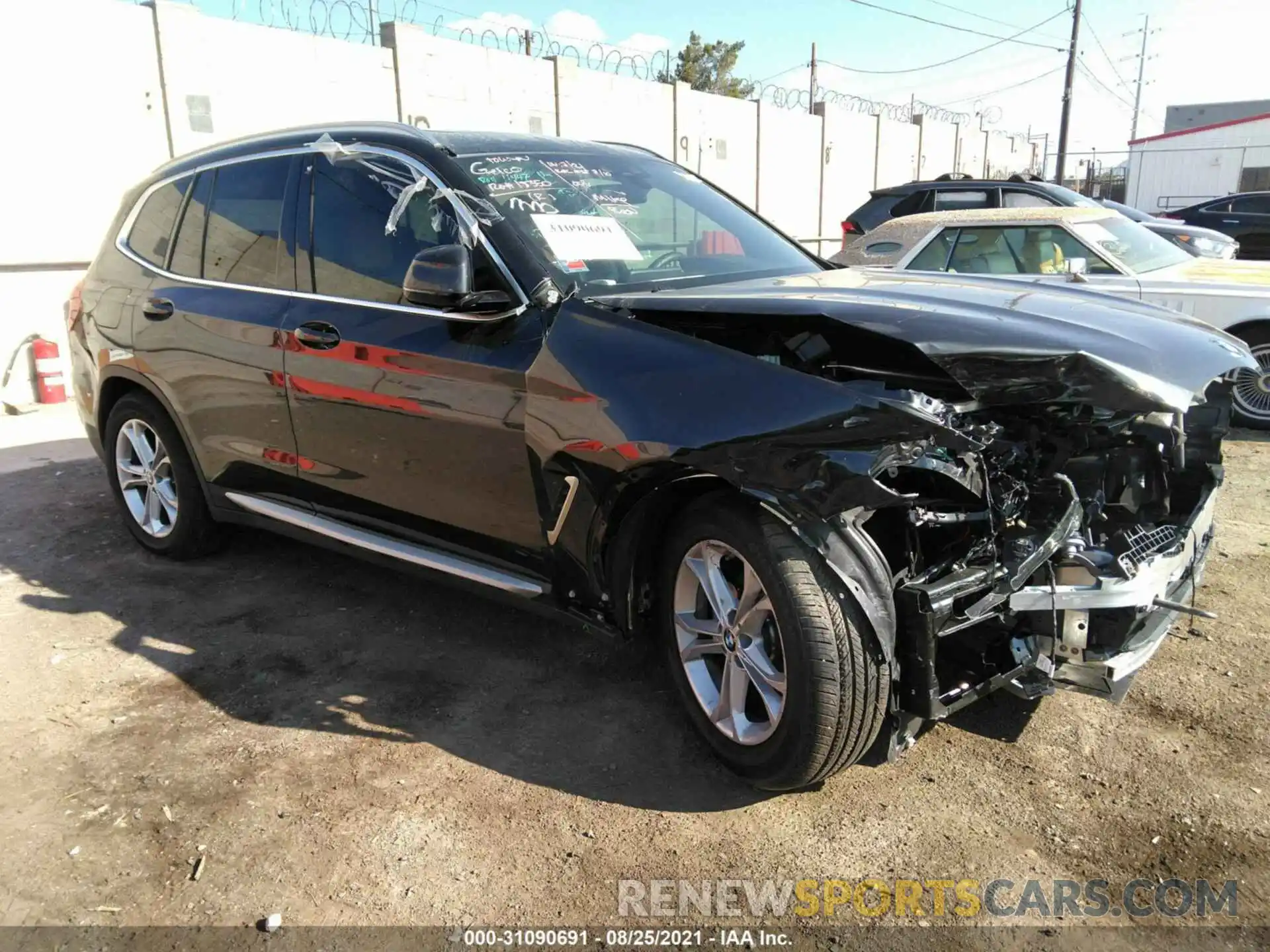 1 Photograph of a damaged car 5UXTY3C03M9G31248 BMW X3 2021