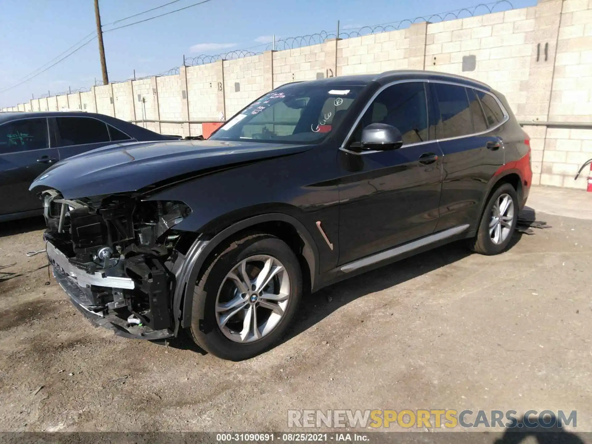 2 Photograph of a damaged car 5UXTY3C03M9G31248 BMW X3 2021