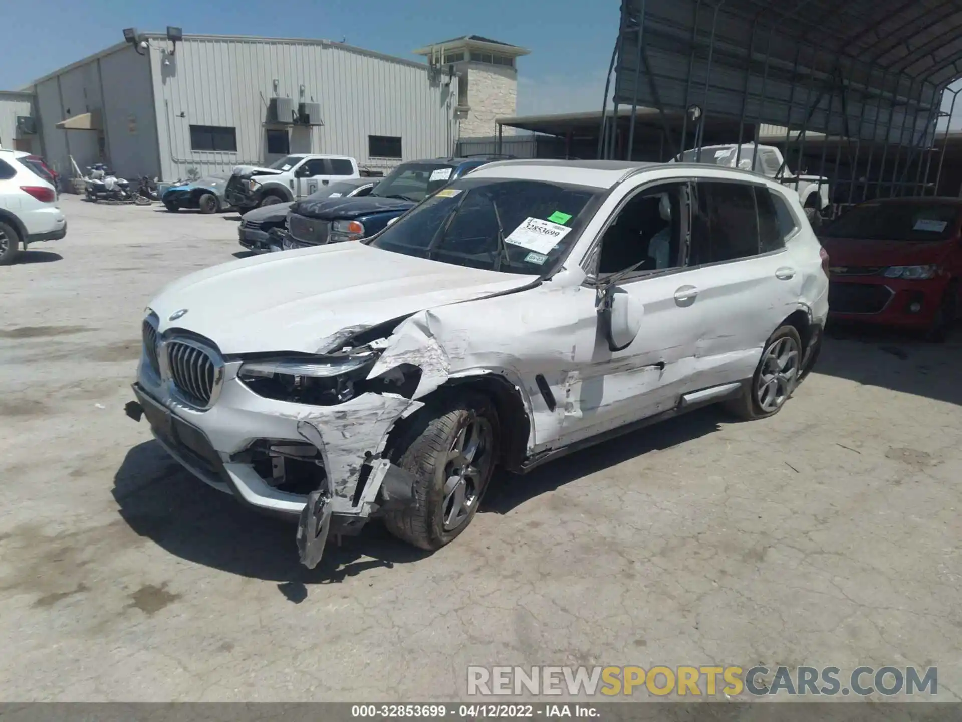 2 Photograph of a damaged car 5UXTY3C03M9G31783 BMW X3 2021