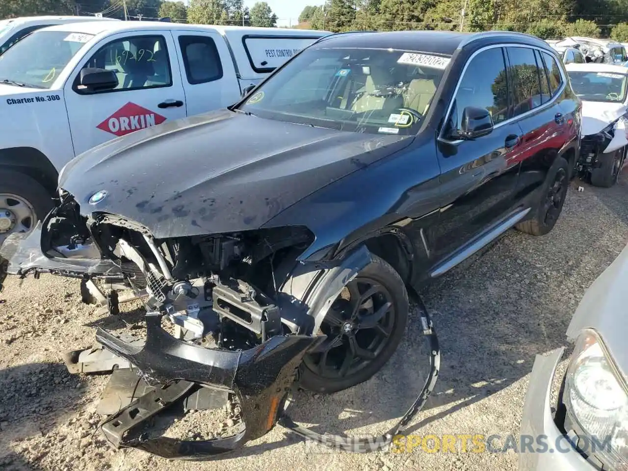 2 Photograph of a damaged car 5UXTY3C03M9H33830 BMW X3 2021