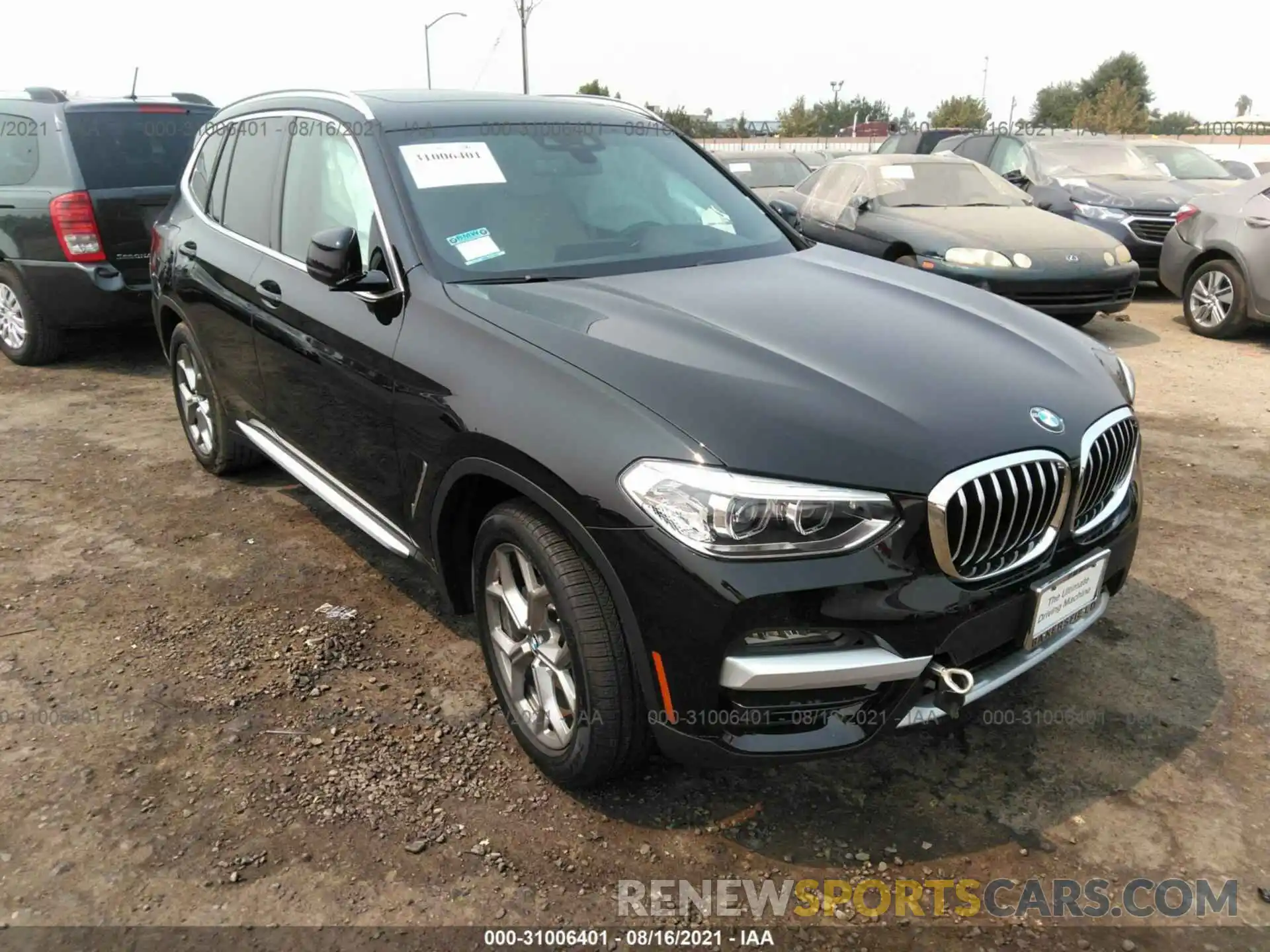 1 Photograph of a damaged car 5UXTY3C04M9G67370 BMW X3 2021