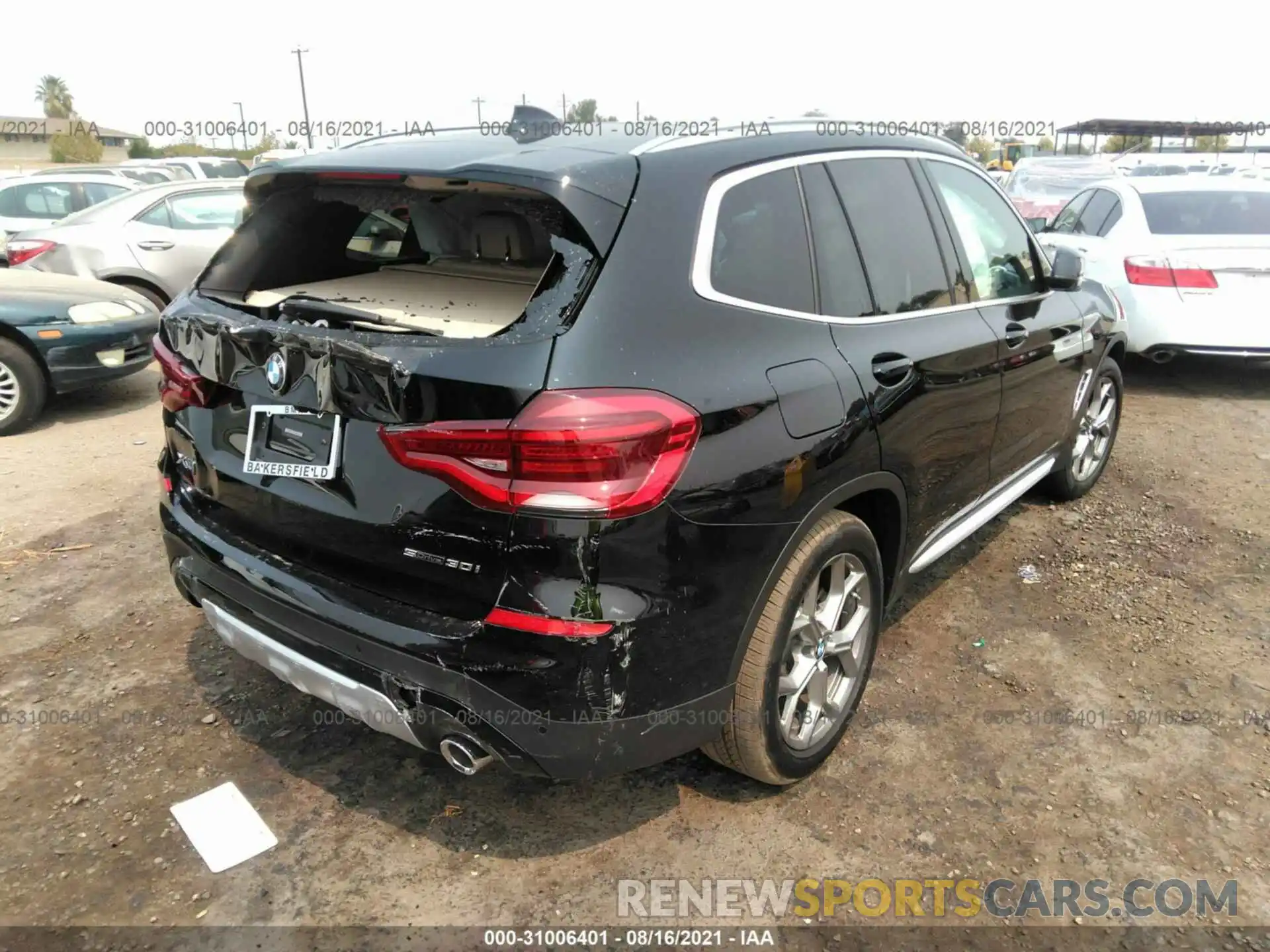 4 Фотография поврежденного автомобиля 5UXTY3C04M9G67370 BMW X3 2021