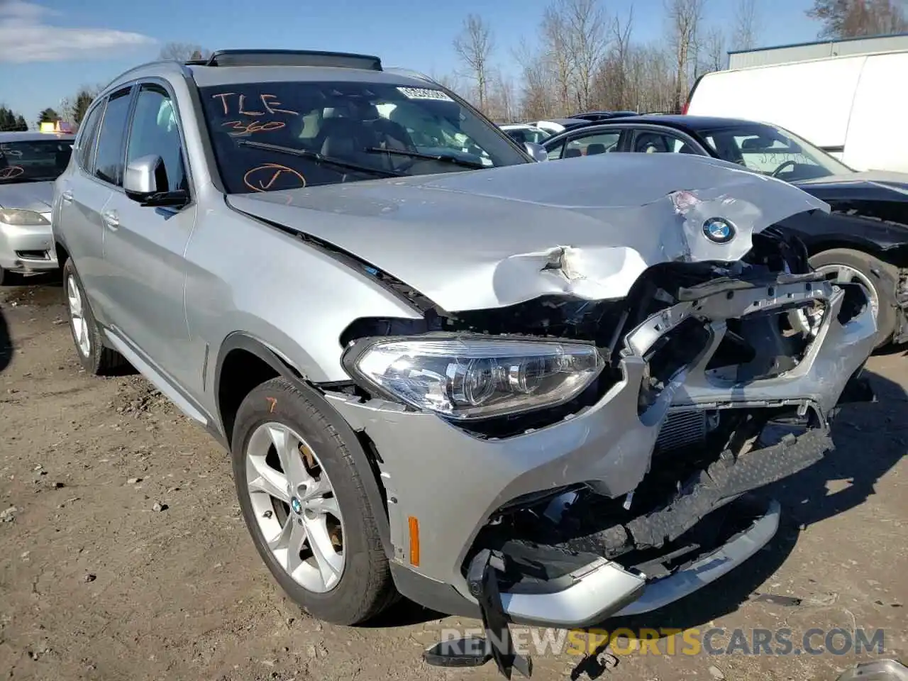 1 Photograph of a damaged car 5UXTY3C04M9H40351 BMW X3 2021