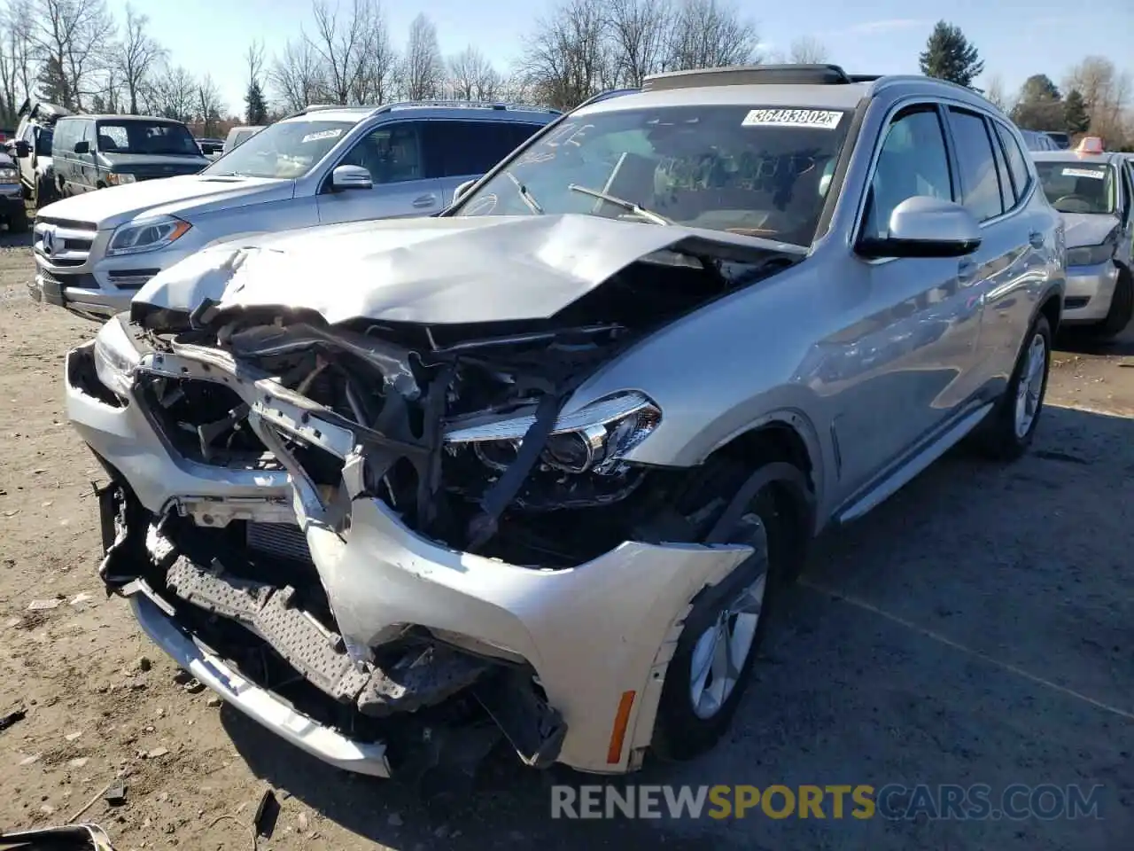 2 Photograph of a damaged car 5UXTY3C04M9H40351 BMW X3 2021