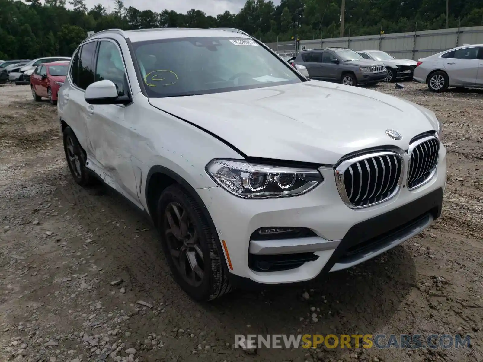 1 Photograph of a damaged car 5UXTY3C05M9D87571 BMW X3 2021