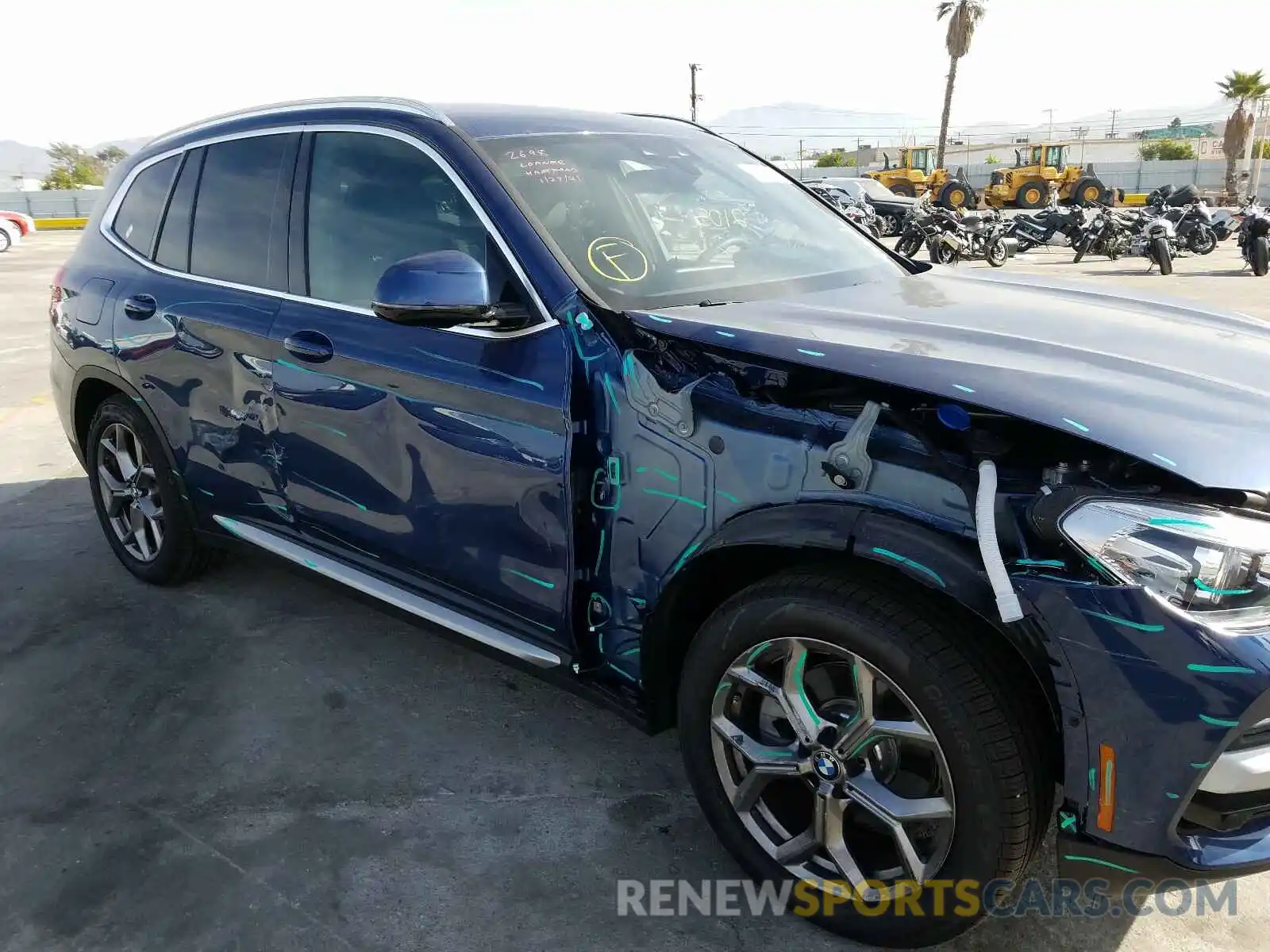 9 Фотография поврежденного автомобиля 5UXTY3C05M9E33612 BMW X3 2021