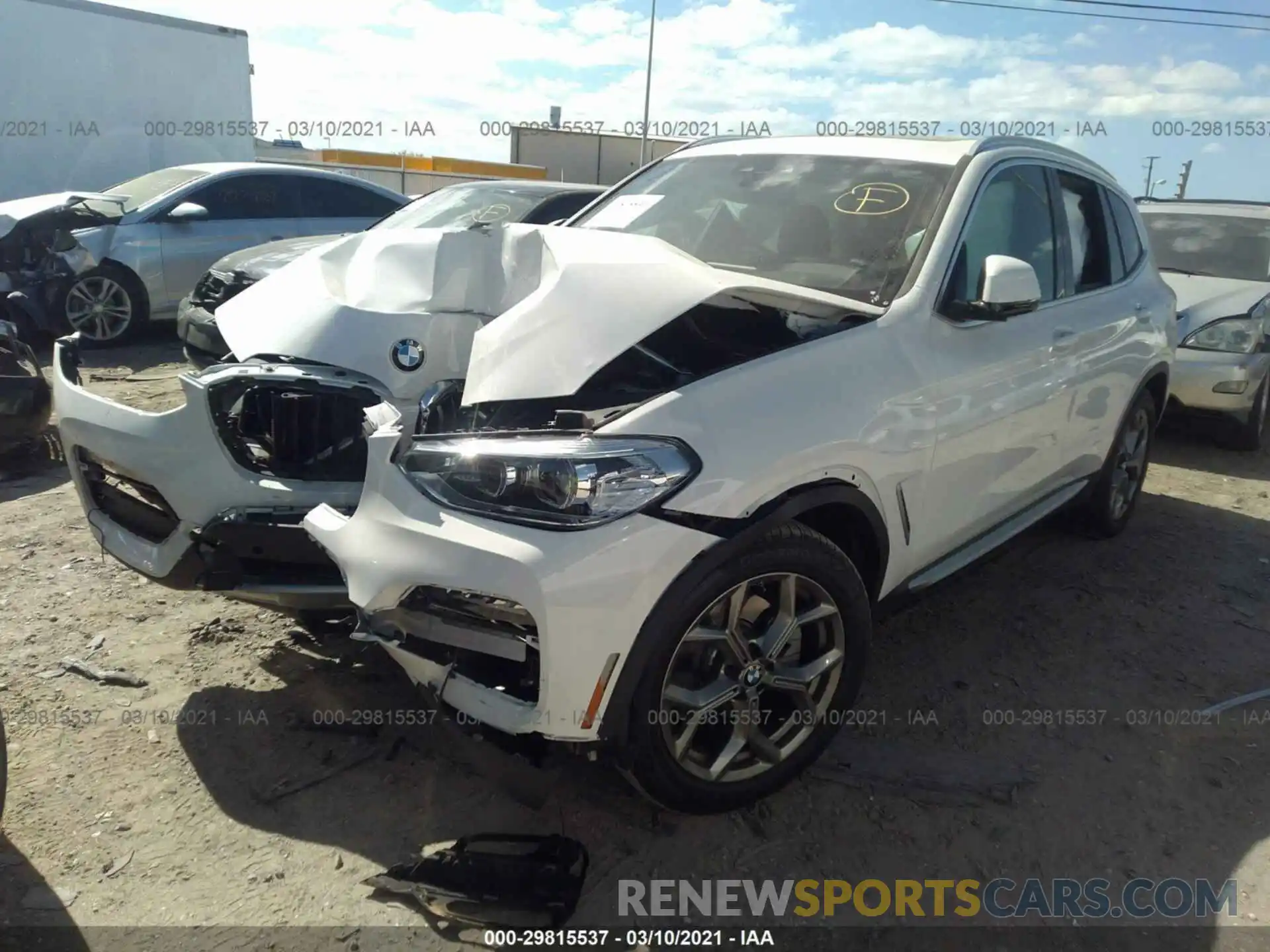 2 Фотография поврежденного автомобиля 5UXTY3C05M9E68943 BMW X3 2021