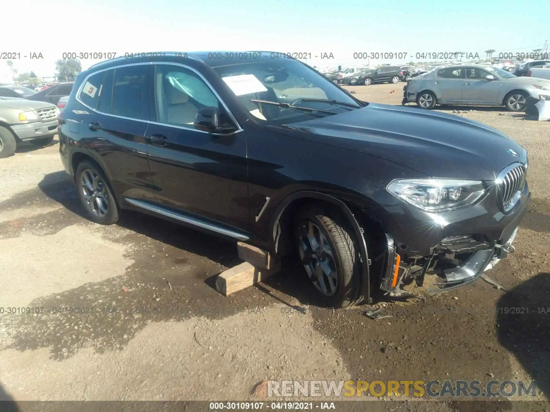 1 Photograph of a damaged car 5UXTY3C05M9F71750 BMW X3 2021