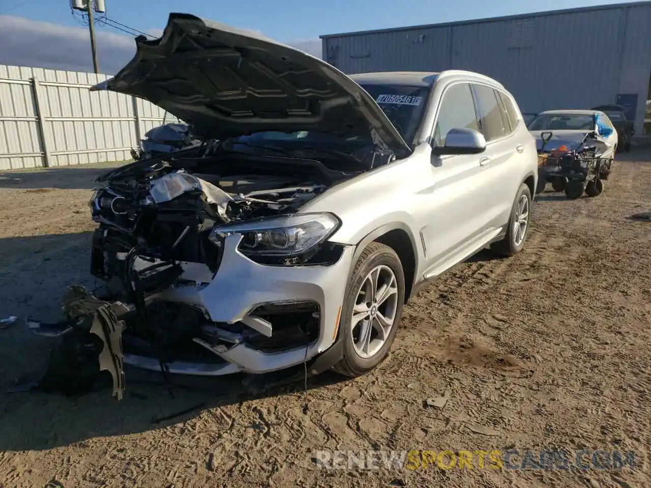 2 Photograph of a damaged car 5UXTY3C05M9H96816 BMW X3 2021