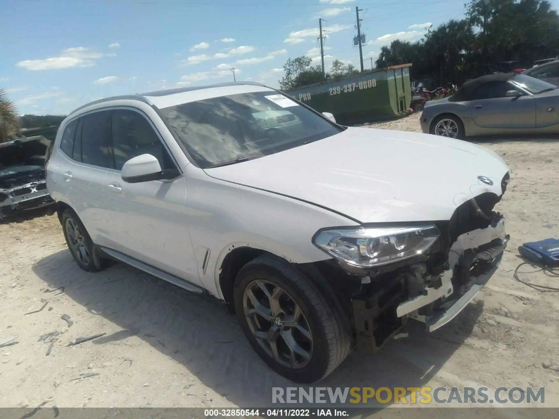 1 Photograph of a damaged car 5UXTY3C06M9F07510 BMW X3 2021