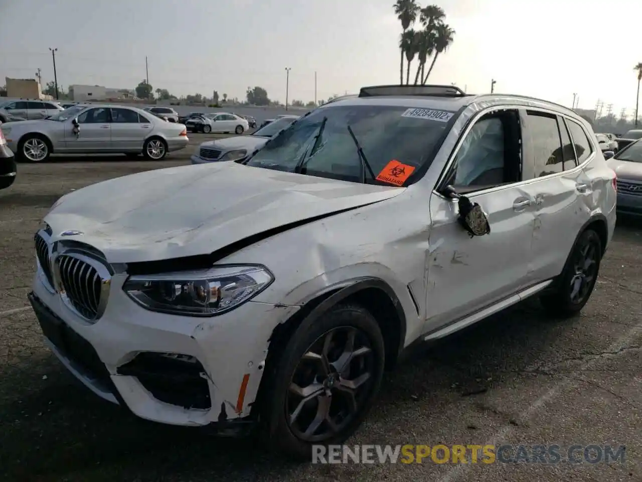 2 Photograph of a damaged car 5UXTY3C06M9F20922 BMW X3 2021