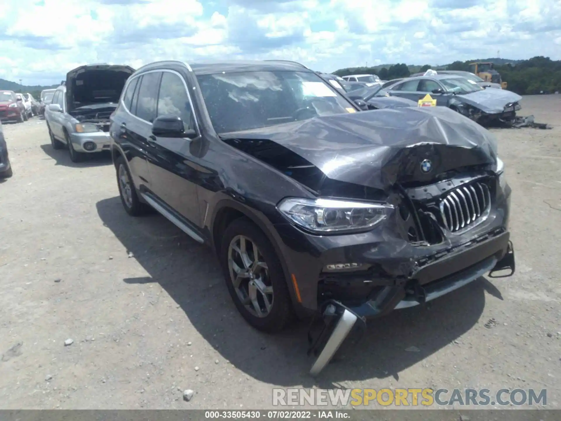 1 Photograph of a damaged car 5UXTY3C06M9G42079 BMW X3 2021