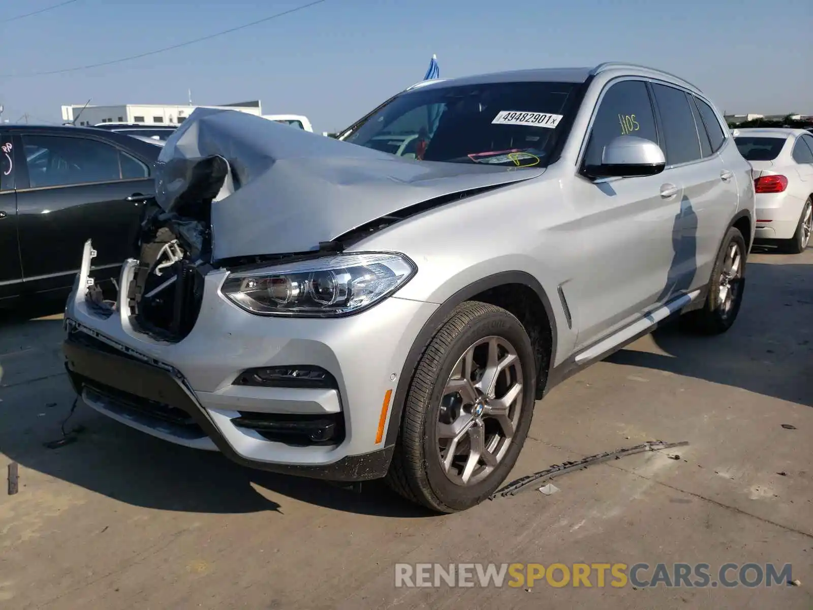 2 Photograph of a damaged car 5UXTY3C06M9G87376 BMW X3 2021