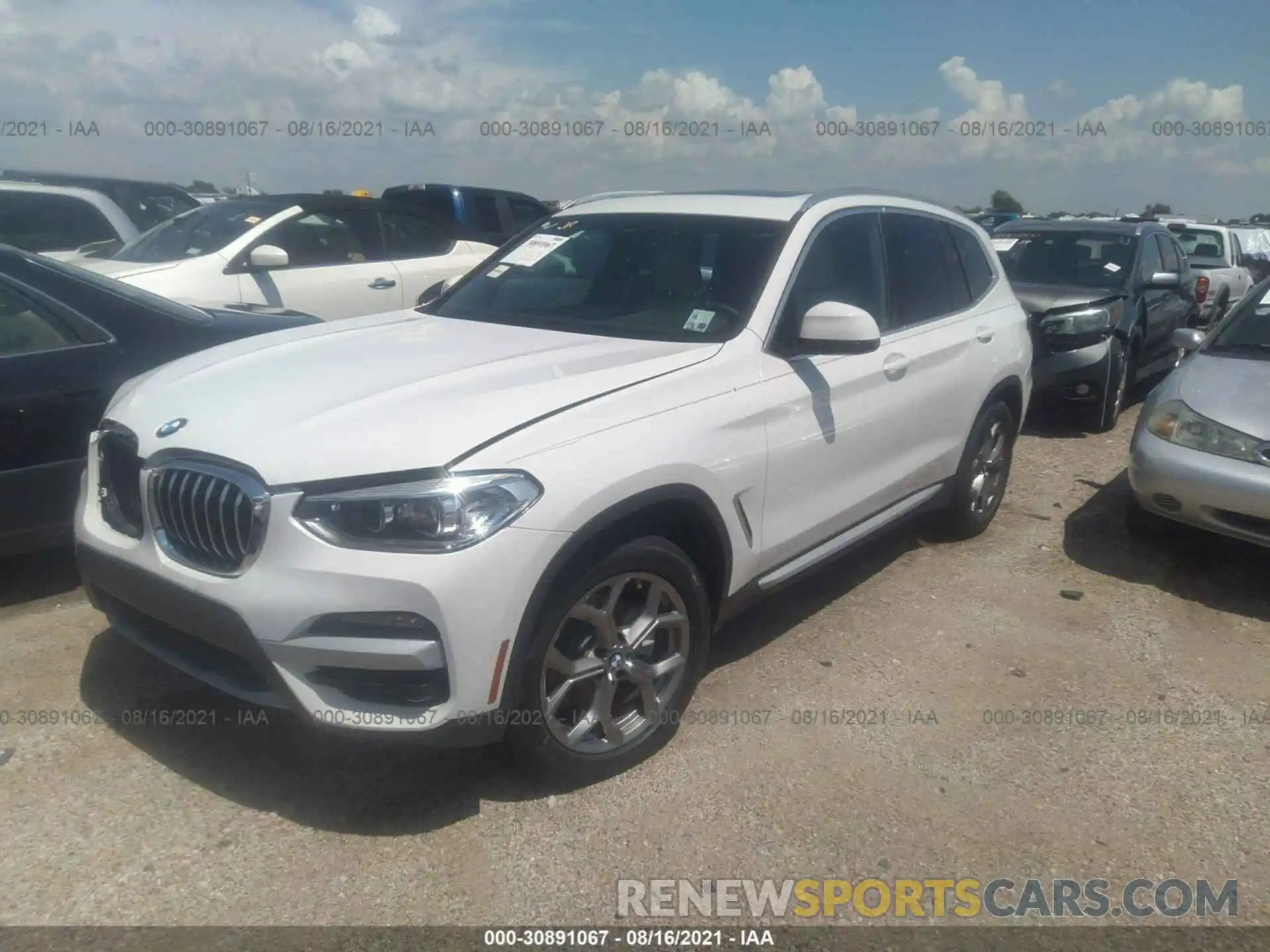 2 Photograph of a damaged car 5UXTY3C06M9H17525 BMW X3 2021