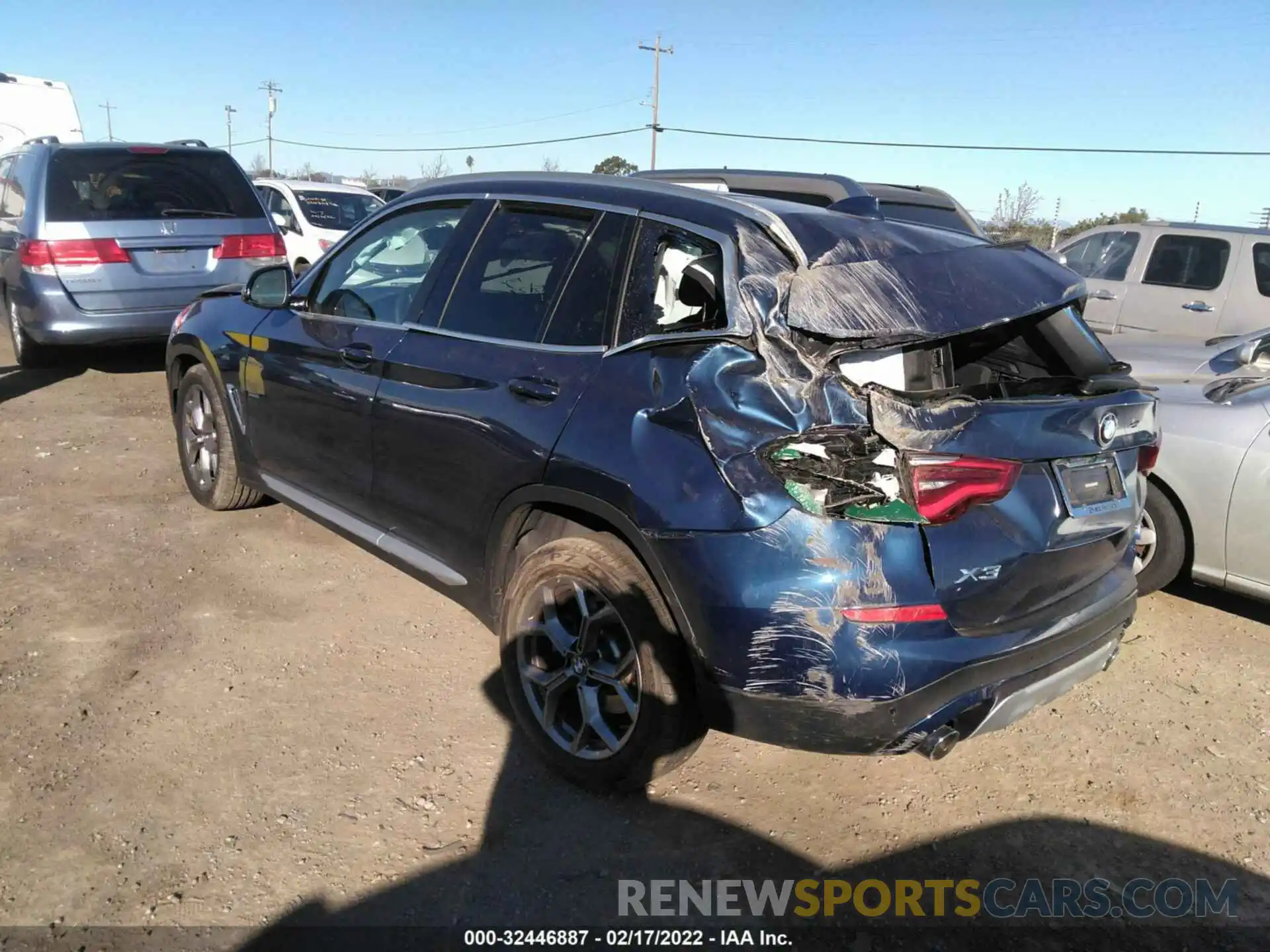 3 Photograph of a damaged car 5UXTY3C06M9H25365 BMW X3 2021