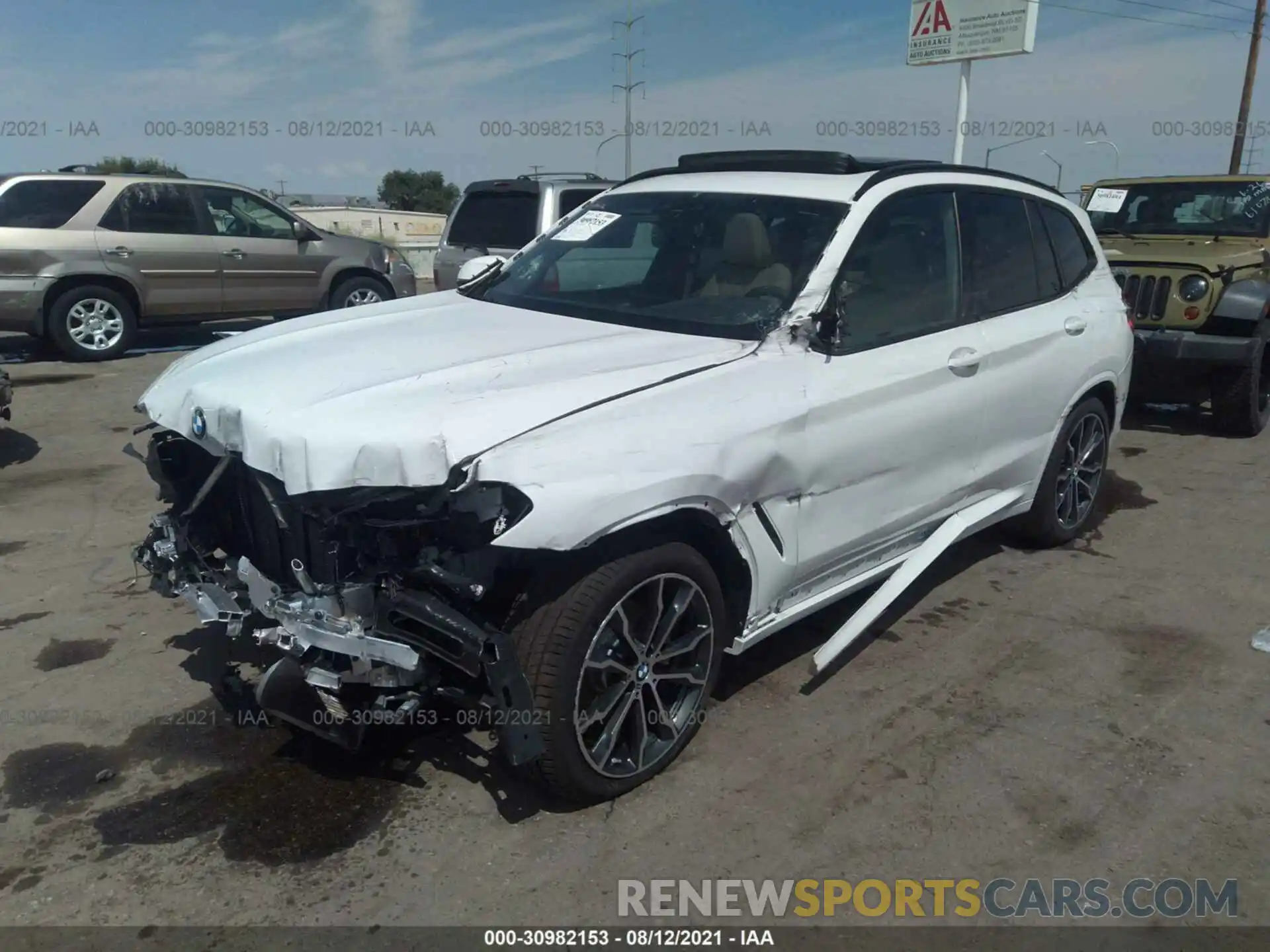 2 Photograph of a damaged car 5UXTY3C07M9G28496 BMW X3 2021