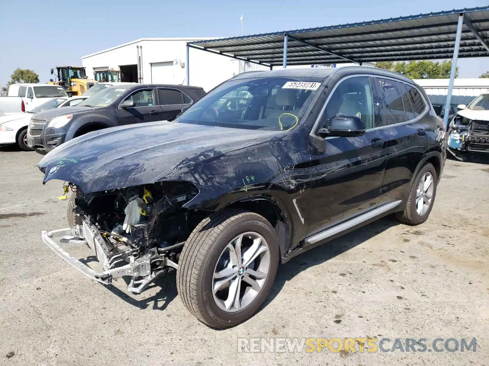 2 Photograph of a damaged car 5UXTY3C07M9H37685 BMW X3 2021