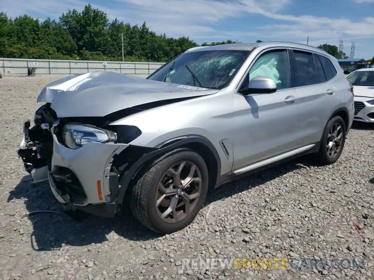 2 Photograph of a damaged car 5UXTY3C08M9E21910 BMW X3 2021