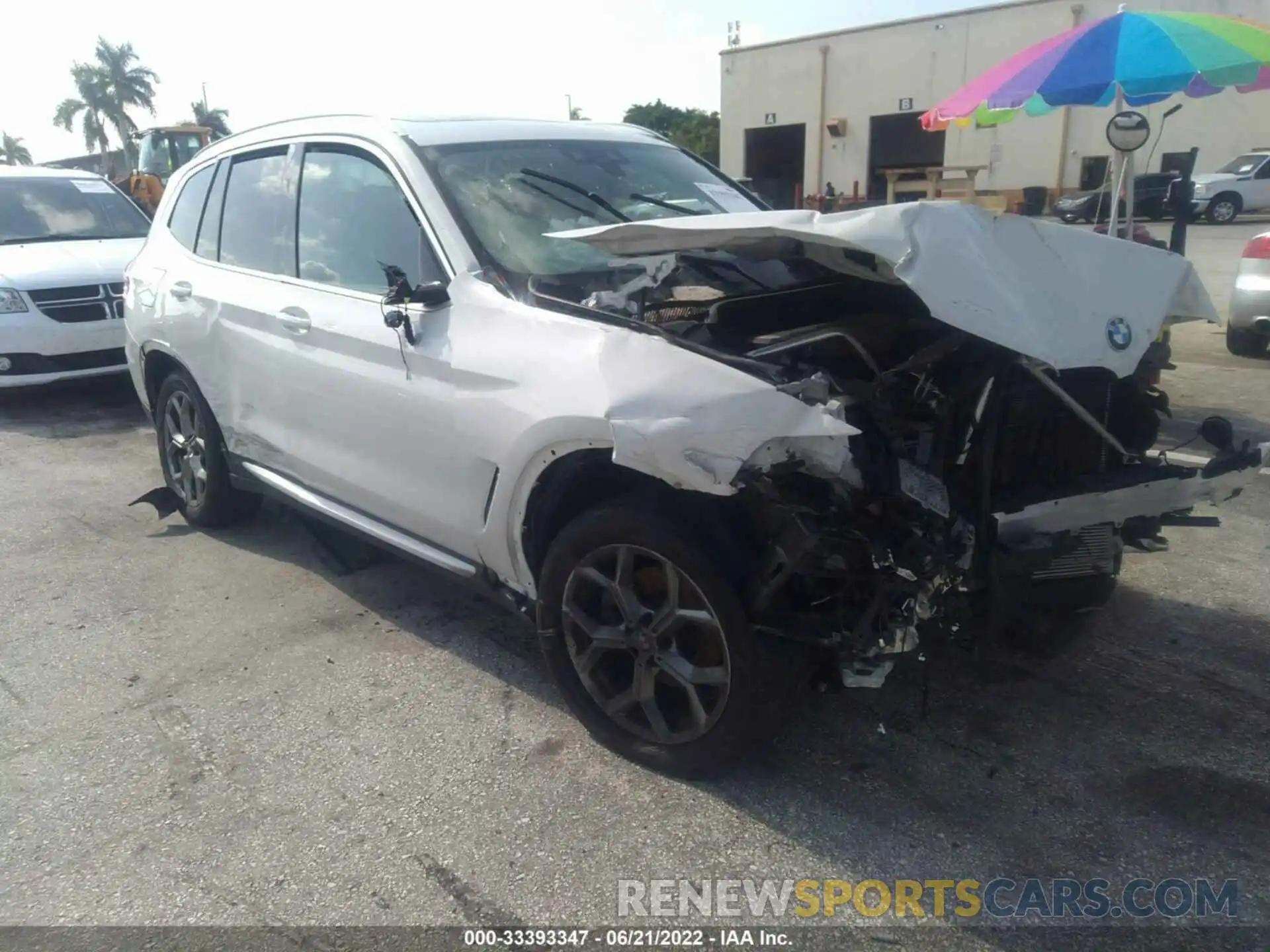 1 Photograph of a damaged car 5UXTY3C08M9E85557 BMW X3 2021