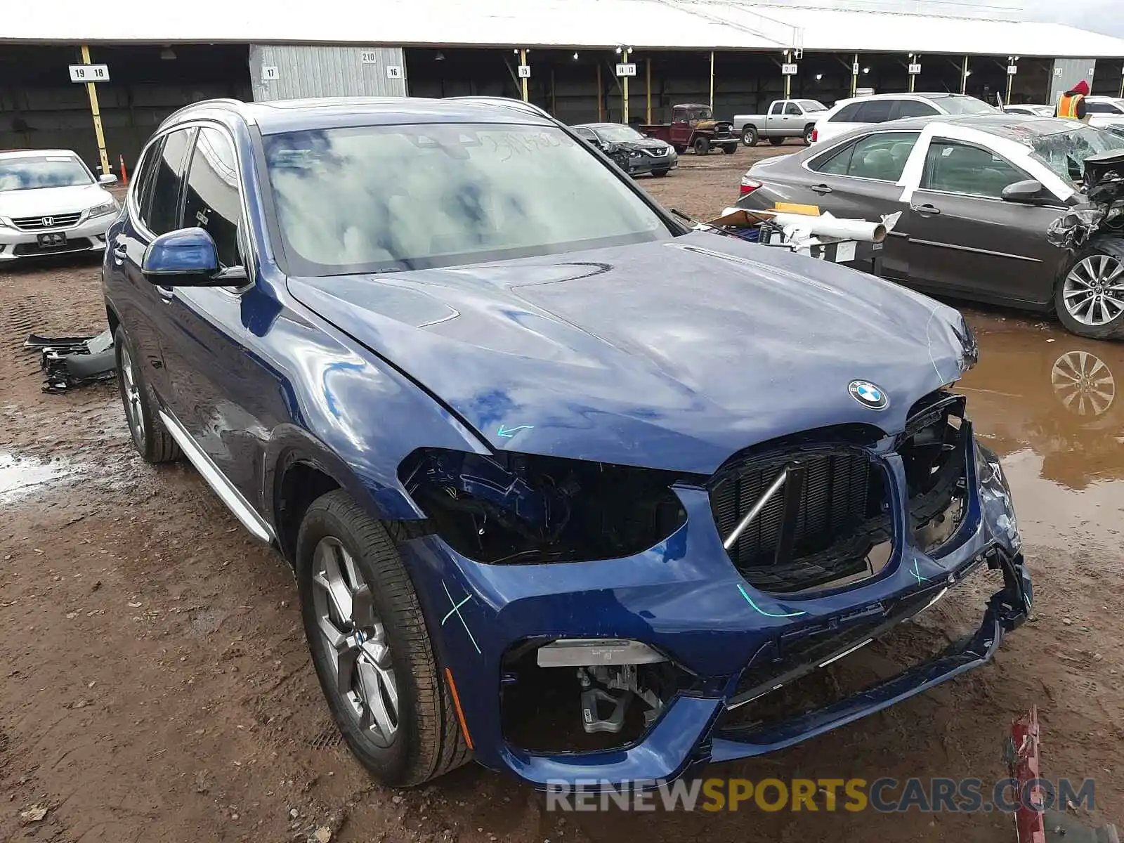 1 Photograph of a damaged car 5UXTY3C08M9E90421 BMW X3 2021