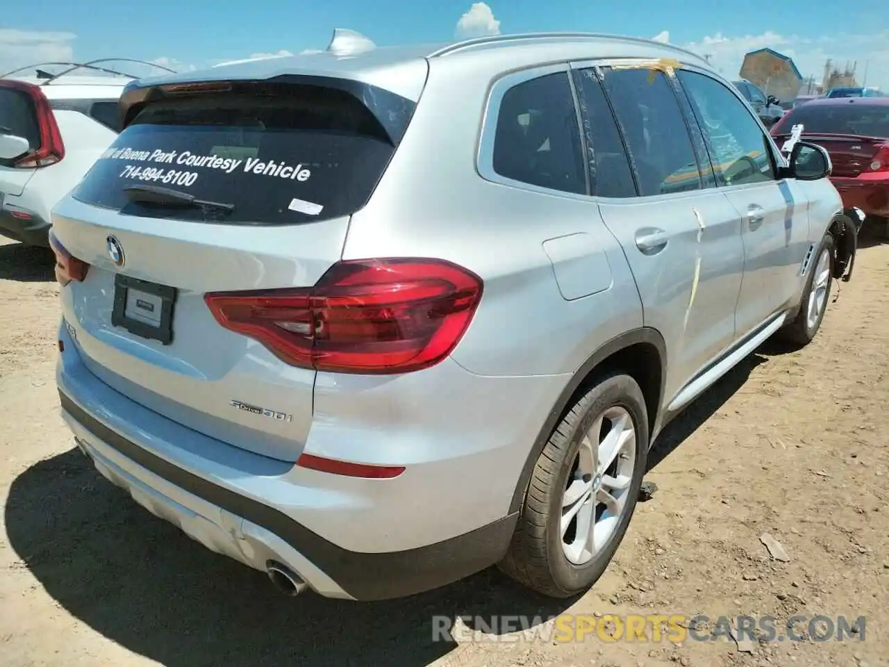 4 Фотография поврежденного автомобиля 5UXTY3C08M9F07069 BMW X3 2021