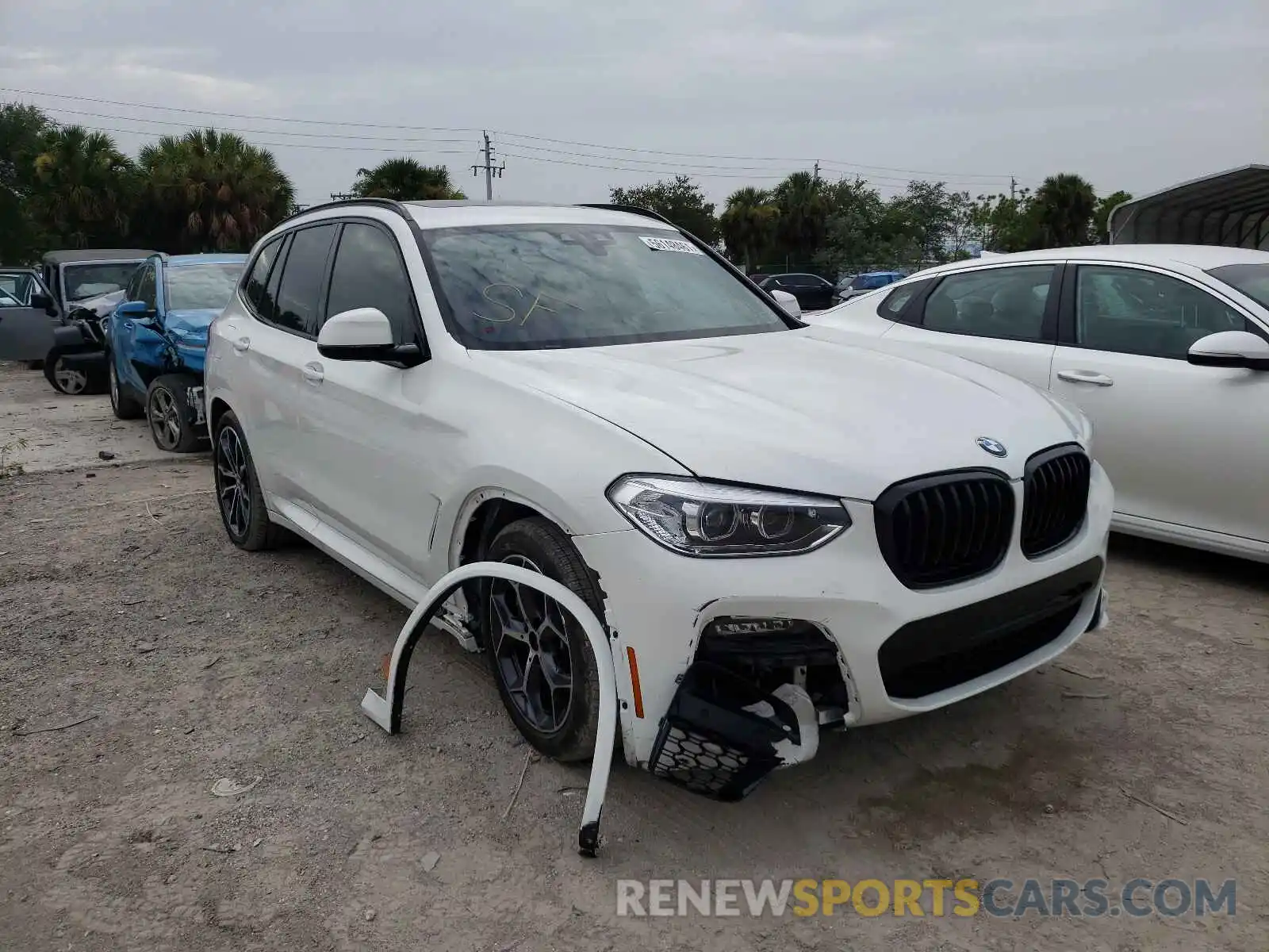 1 Photograph of a damaged car 5UXTY3C08M9F93810 BMW X3 2021