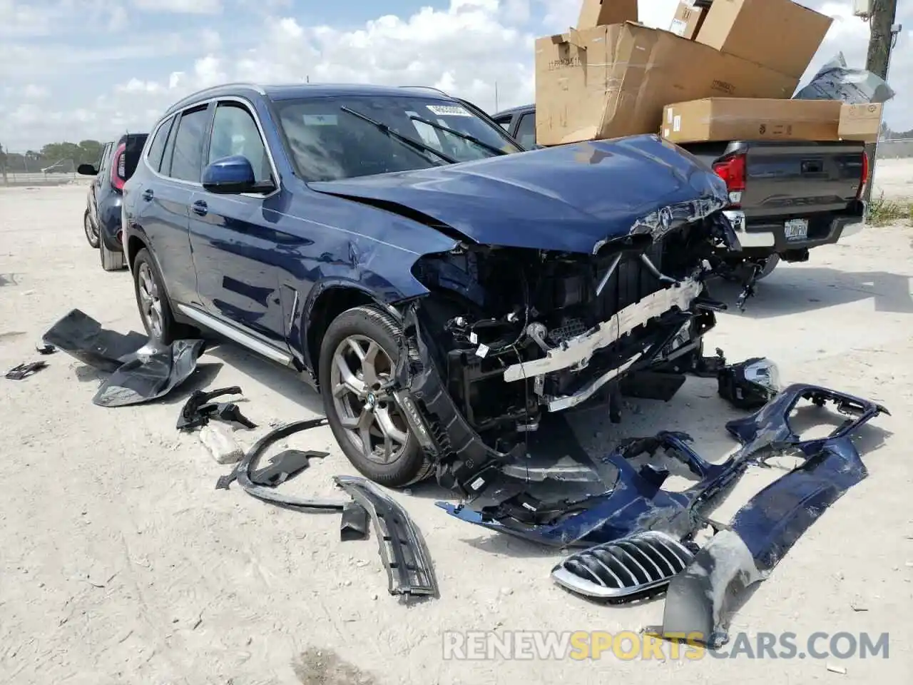 1 Photograph of a damaged car 5UXTY3C08M9G18947 BMW X3 2021