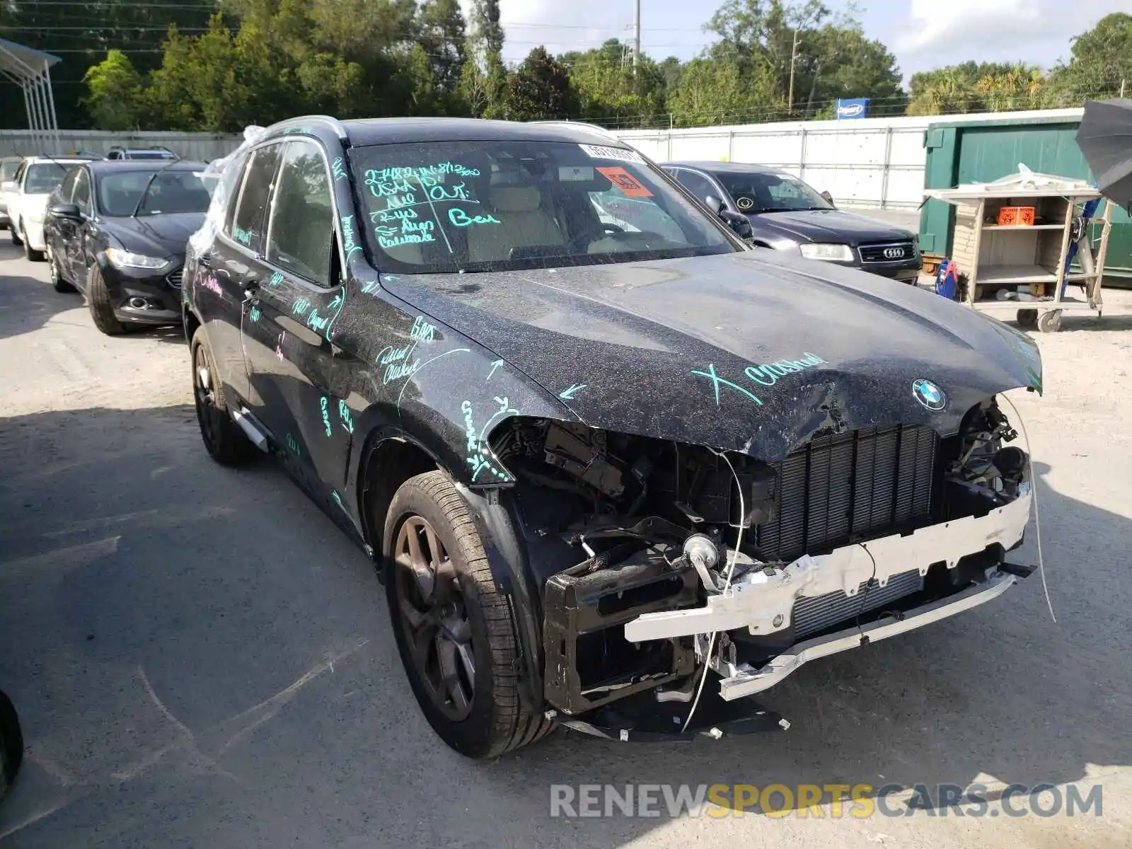 1 Photograph of a damaged car 5UXTY3C08M9G91834 BMW X3 2021