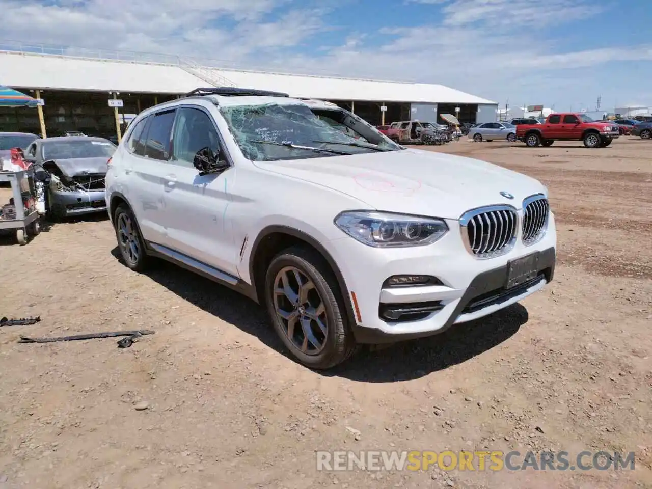 1 Photograph of a damaged car 5UXTY3C09M9F00566 BMW X3 2021