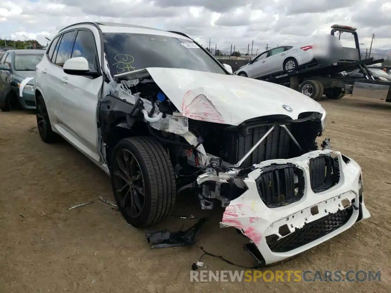 1 Photograph of a damaged car 5UXTY3C09M9G11697 BMW X3 2021