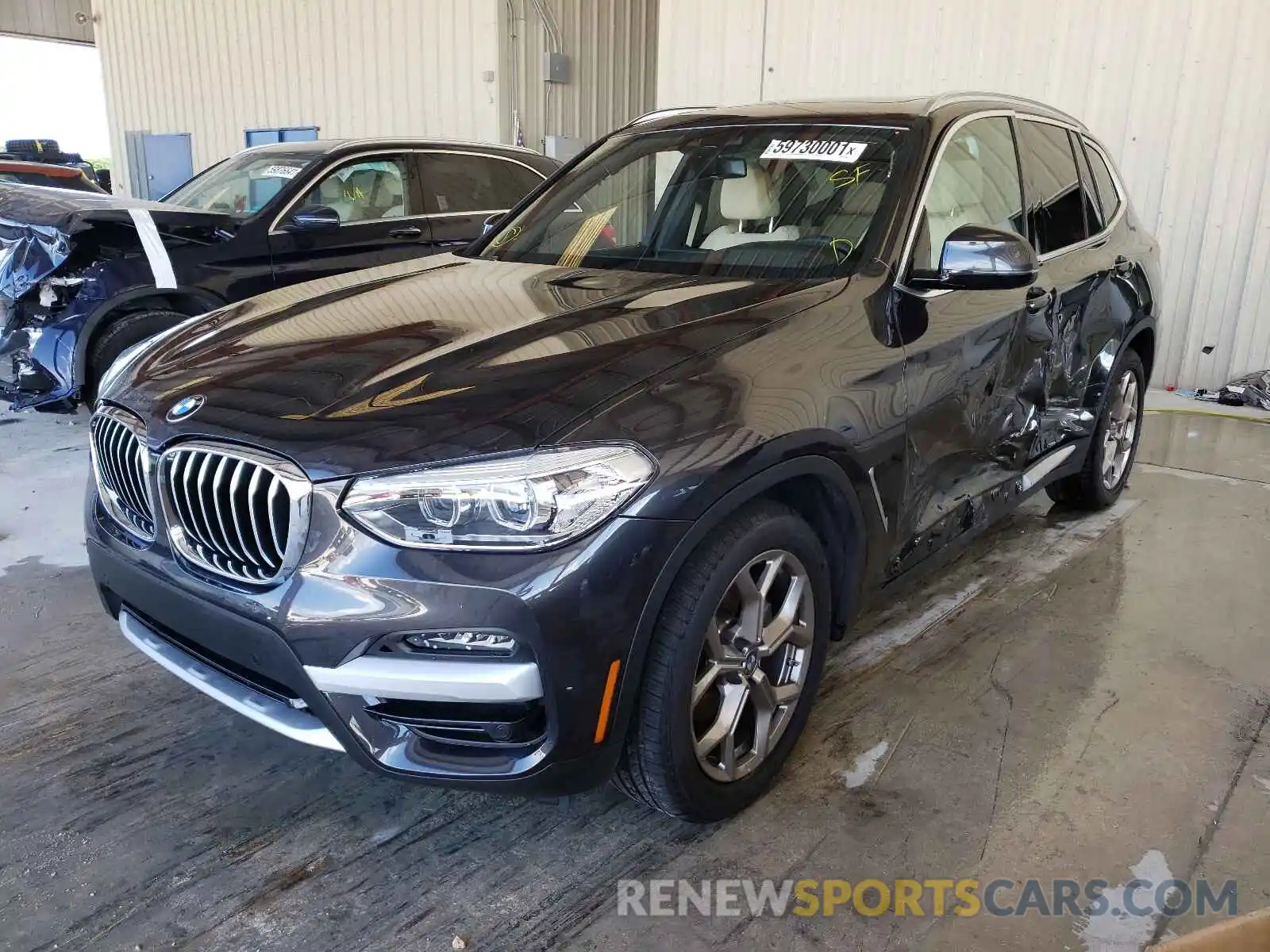 2 Photograph of a damaged car 5UXTY3C09M9G49740 BMW X3 2021