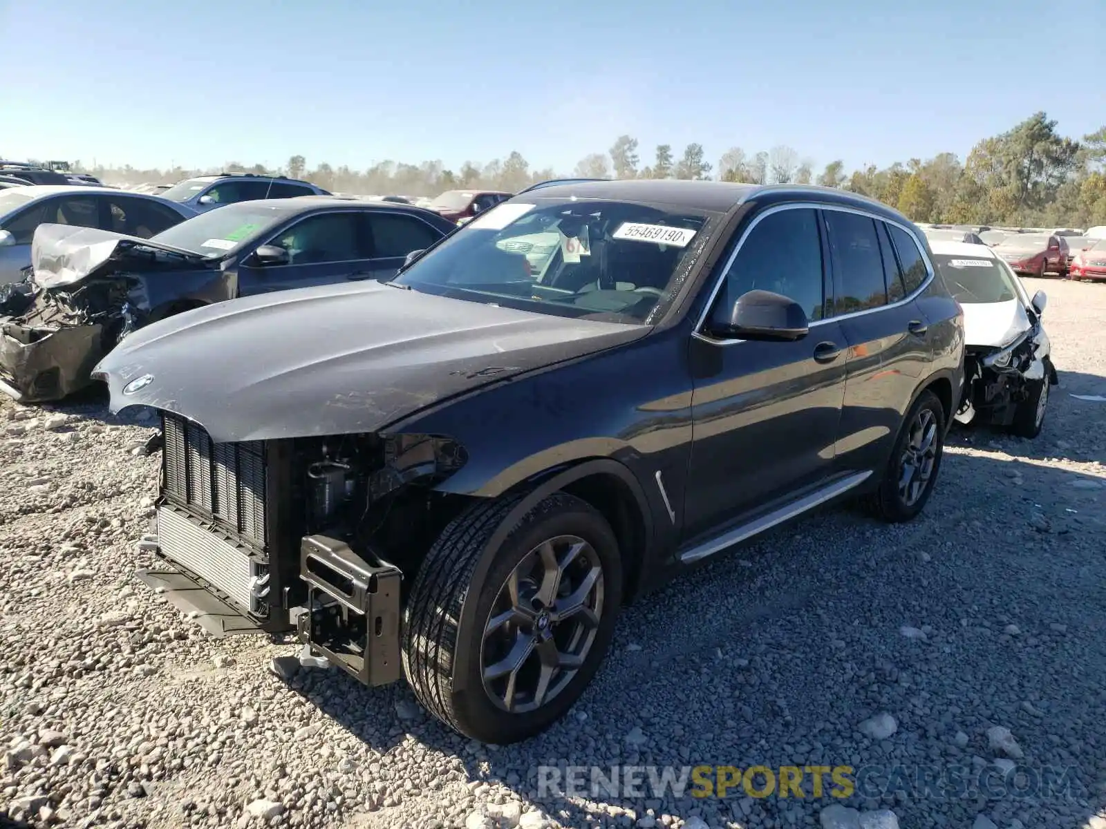 2 Фотография поврежденного автомобиля 5UXTY3C0XM9E20452 BMW X3 2021