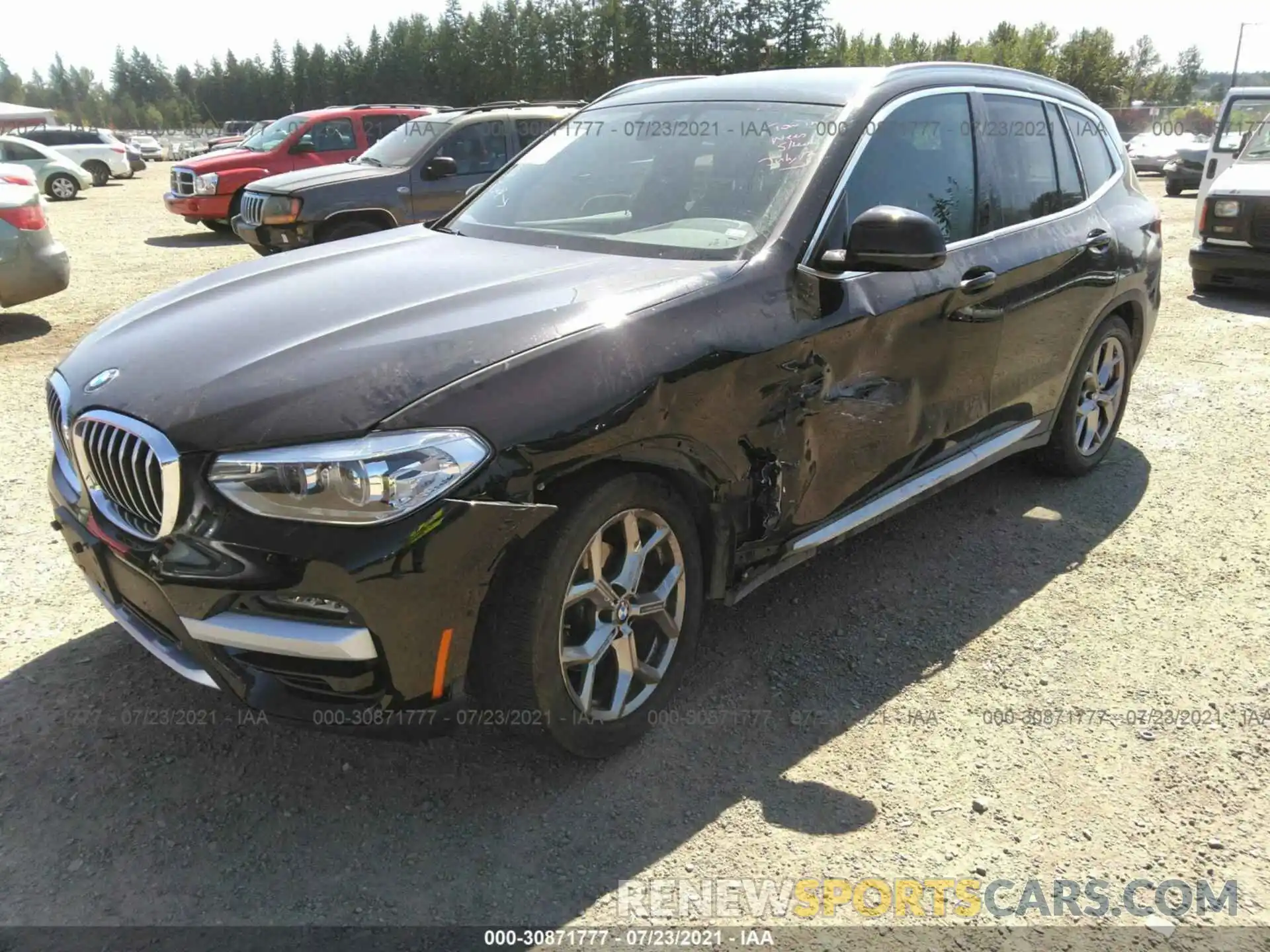 2 Photograph of a damaged car 5UXTY5C00M9E37532 BMW X3 2021