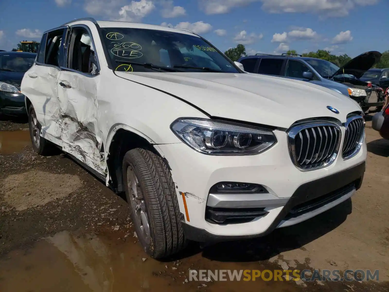 1 Photograph of a damaged car 5UXTY5C00M9E58607 BMW X3 2021