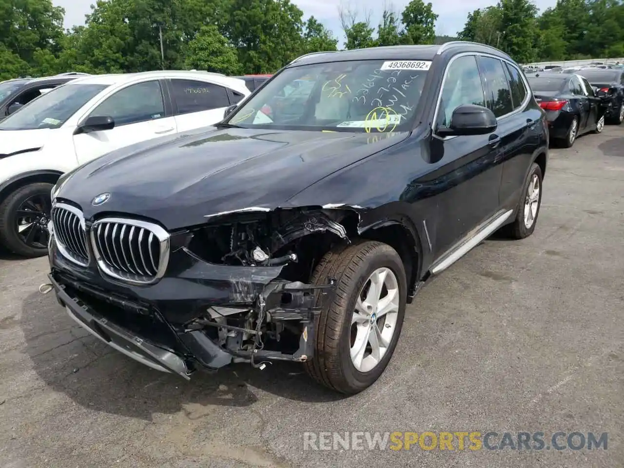 2 Фотография поврежденного автомобиля 5UXTY5C00M9F26369 BMW X3 2021