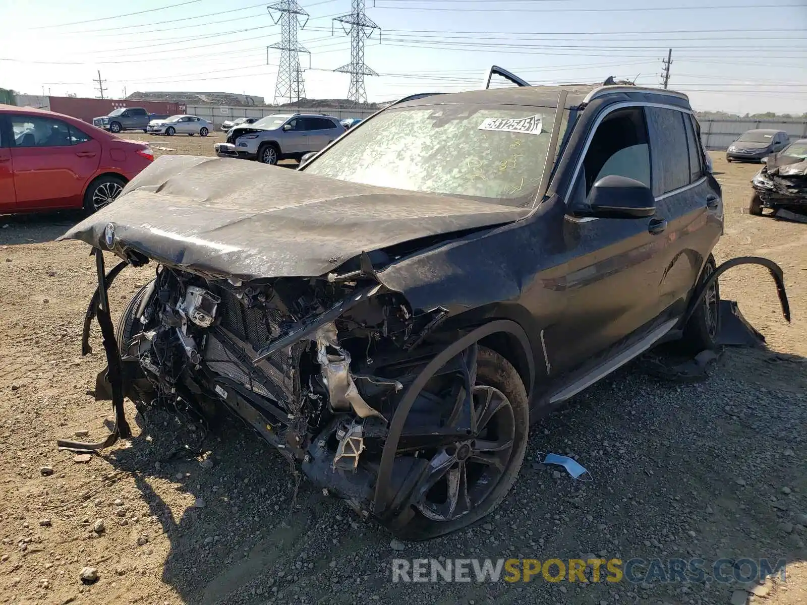 2 Photograph of a damaged car 5UXTY5C00M9G99261 BMW X3 2021