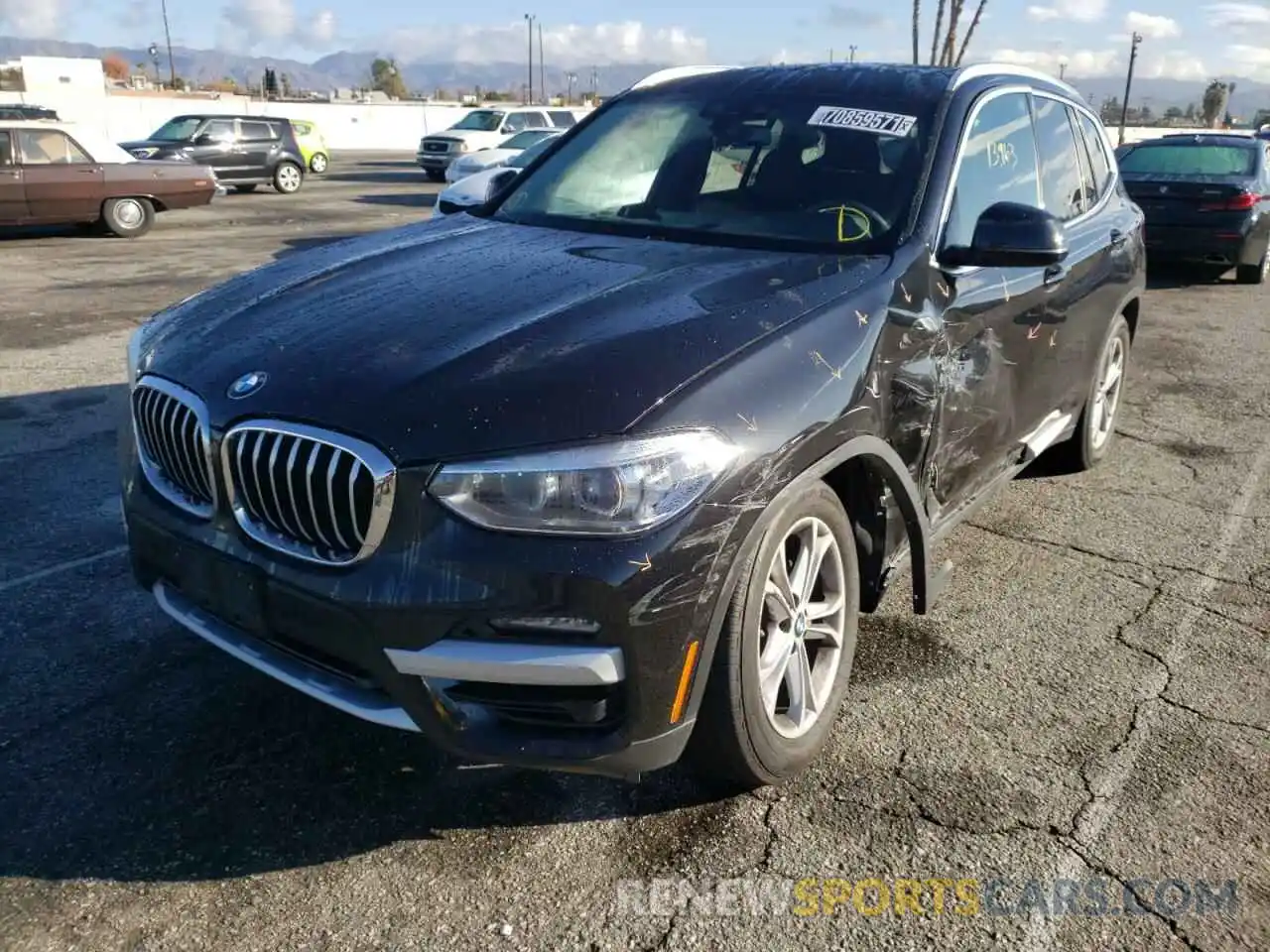 2 Photograph of a damaged car 5UXTY5C00M9H28547 BMW X3 2021