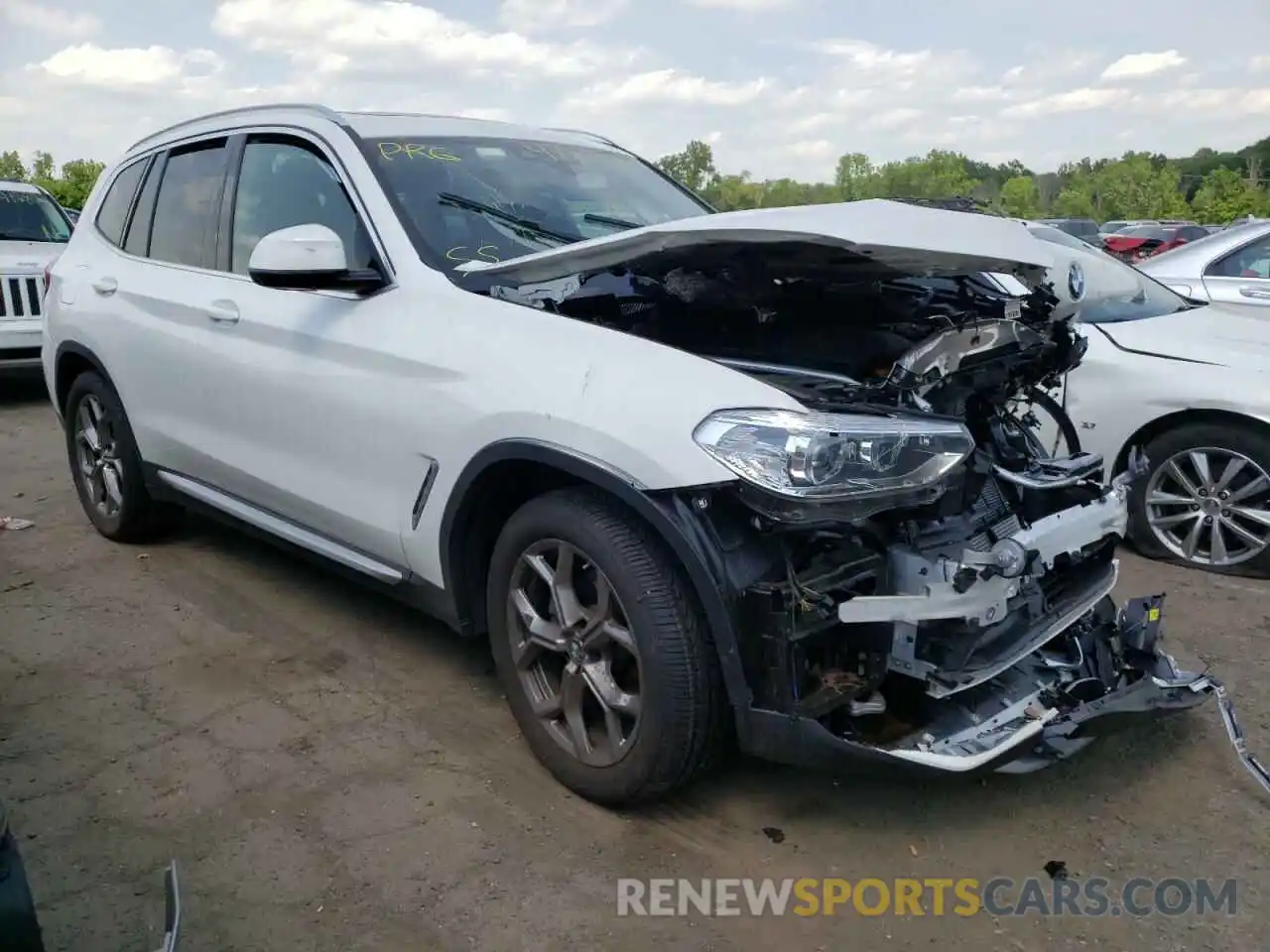 1 Photograph of a damaged car 5UXTY5C00M9H55862 BMW X3 2021