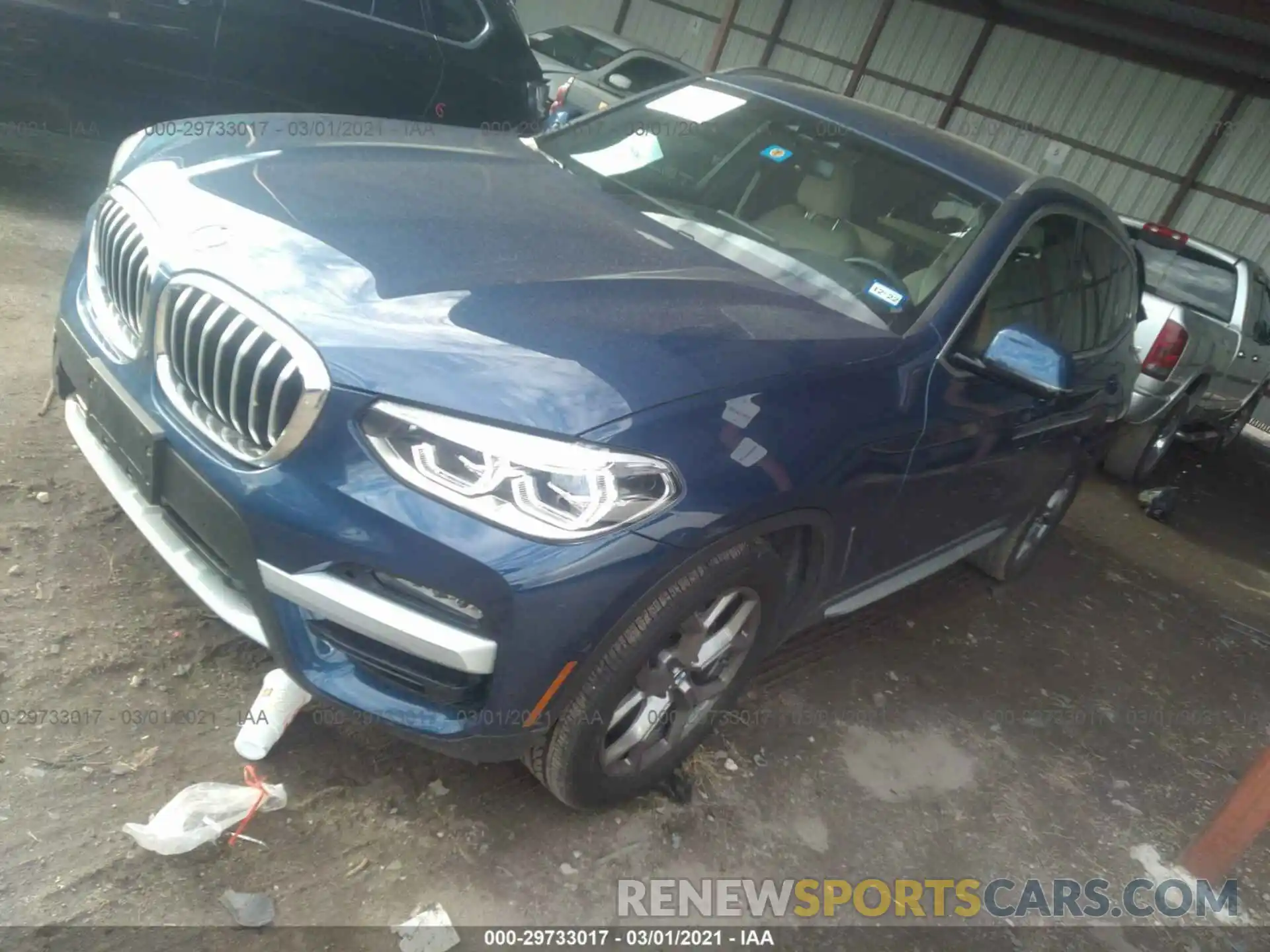 2 Фотография поврежденного автомобиля 5UXTY5C01M9E17189 BMW X3 2021