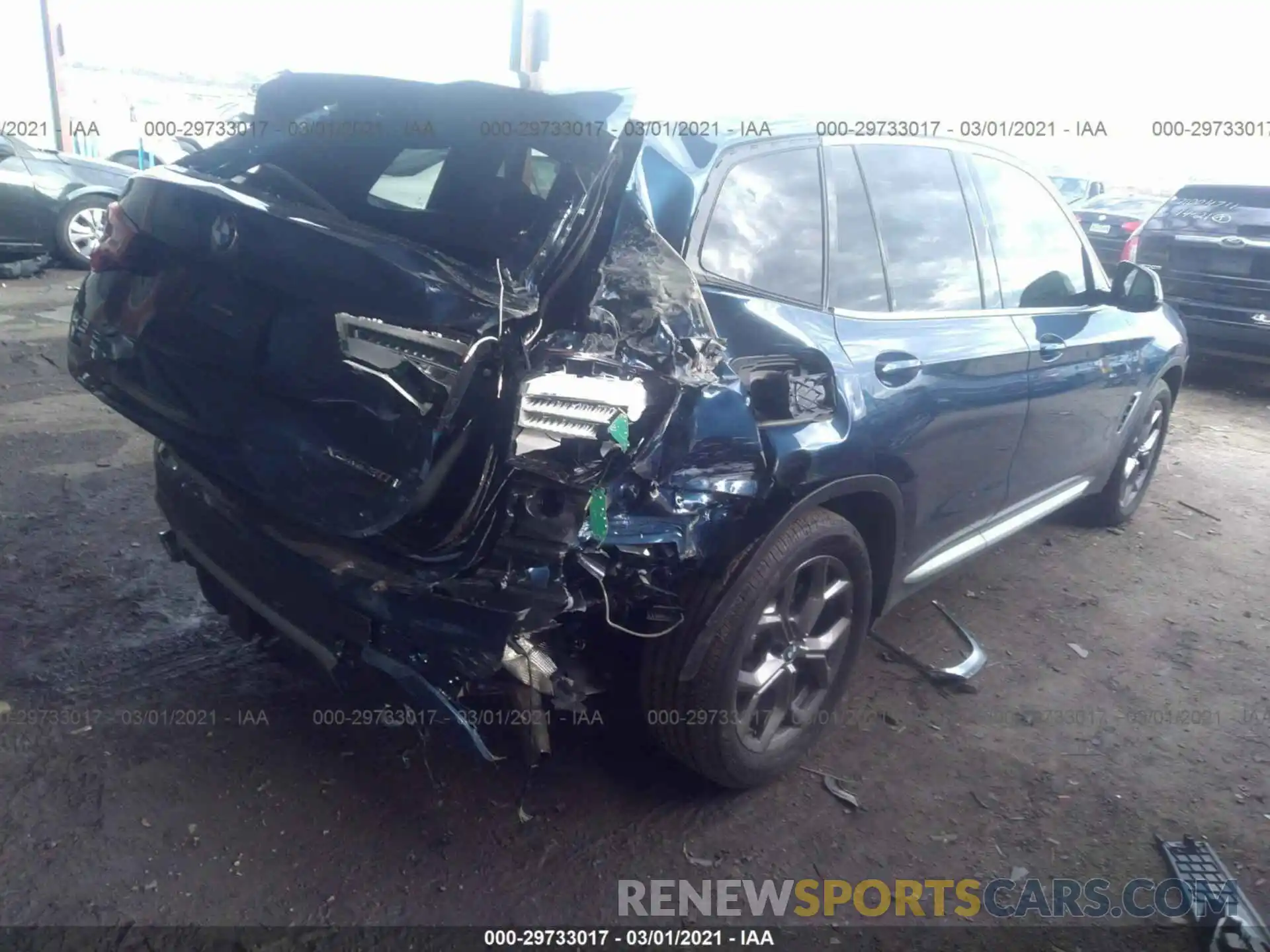 4 Фотография поврежденного автомобиля 5UXTY5C01M9E17189 BMW X3 2021