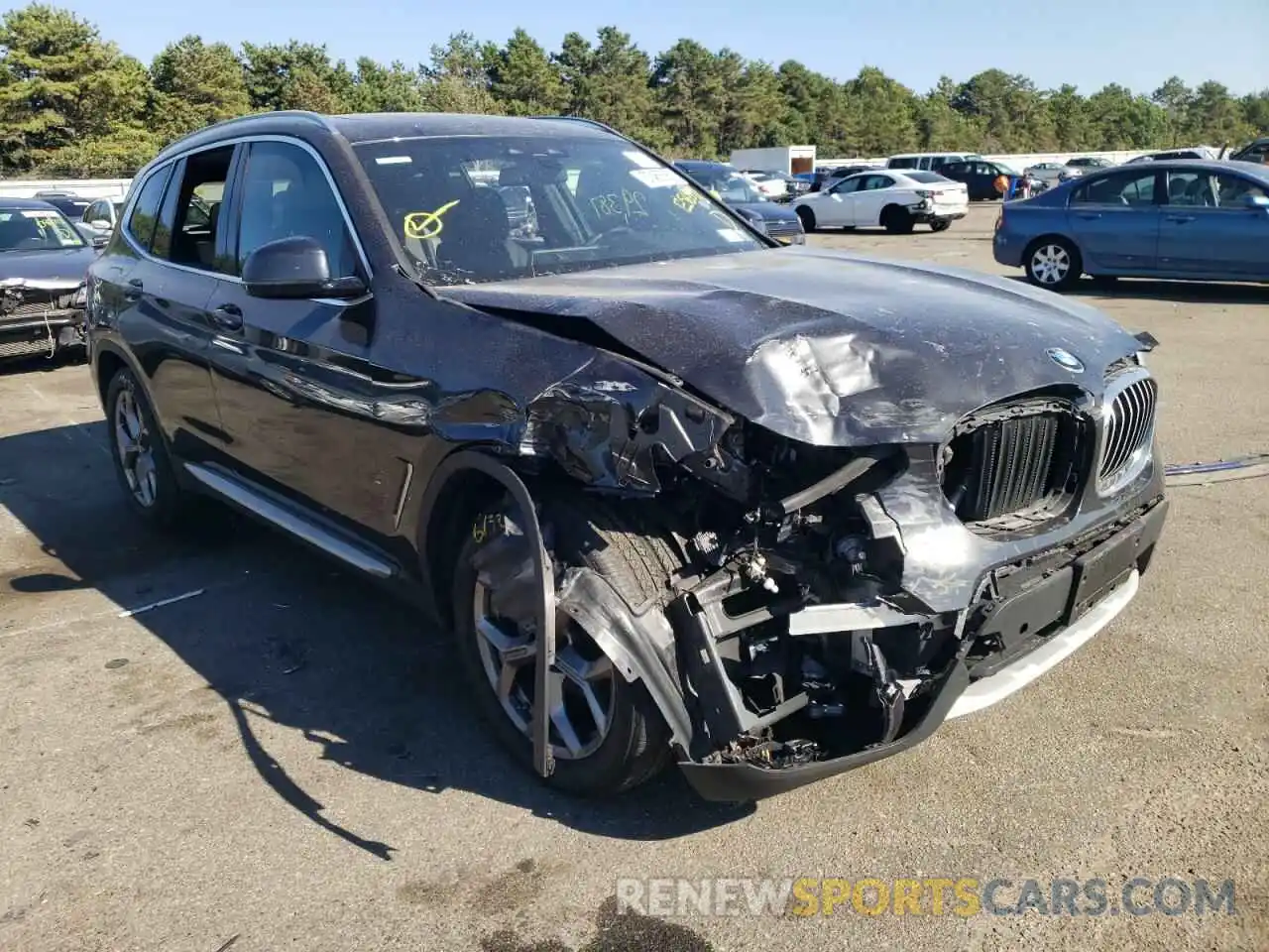 1 Photograph of a damaged car 5UXTY5C01M9E56591 BMW X3 2021