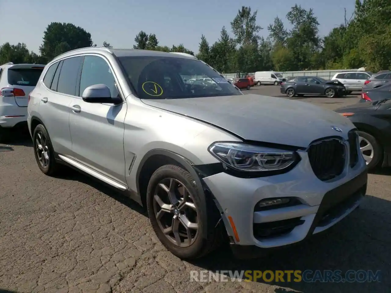 1 Photograph of a damaged car 5UXTY5C01M9E74590 BMW X3 2021