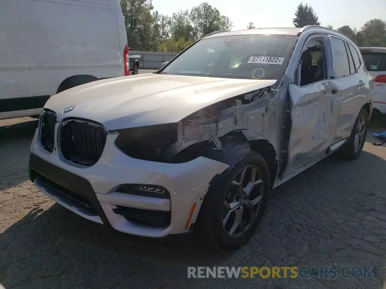 2 Photograph of a damaged car 5UXTY5C01M9E74590 BMW X3 2021