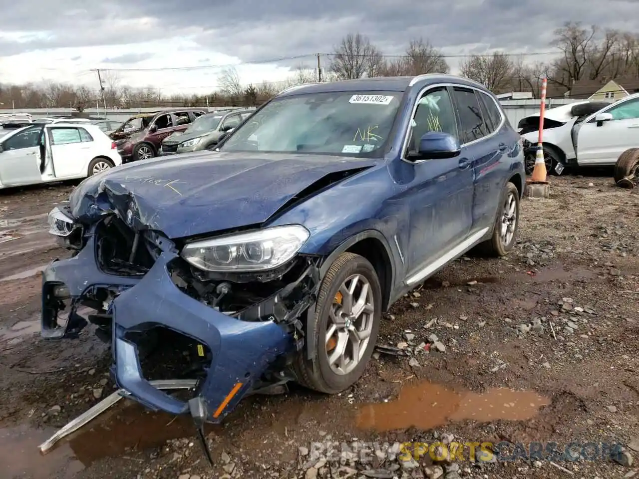 2 Photograph of a damaged car 5UXTY5C01M9G87572 BMW X3 2021