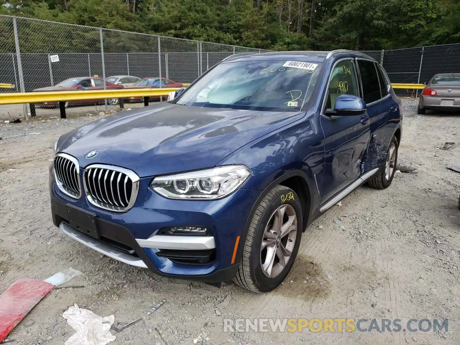 2 Photograph of a damaged car 5UXTY5C02M9E03432 BMW X3 2021