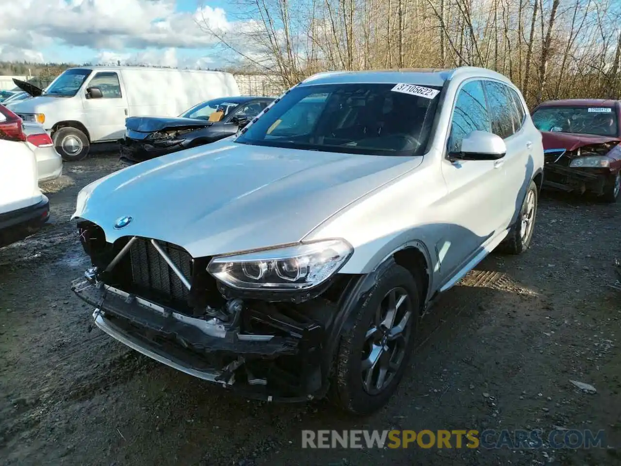 2 Photograph of a damaged car 5UXTY5C02M9E33577 BMW X3 2021