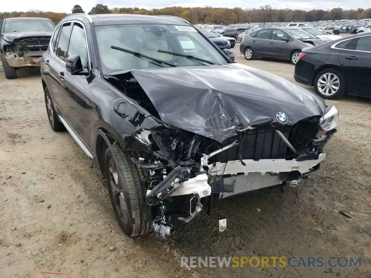 1 Photograph of a damaged car 5UXTY5C02M9E39427 BMW X3 2021