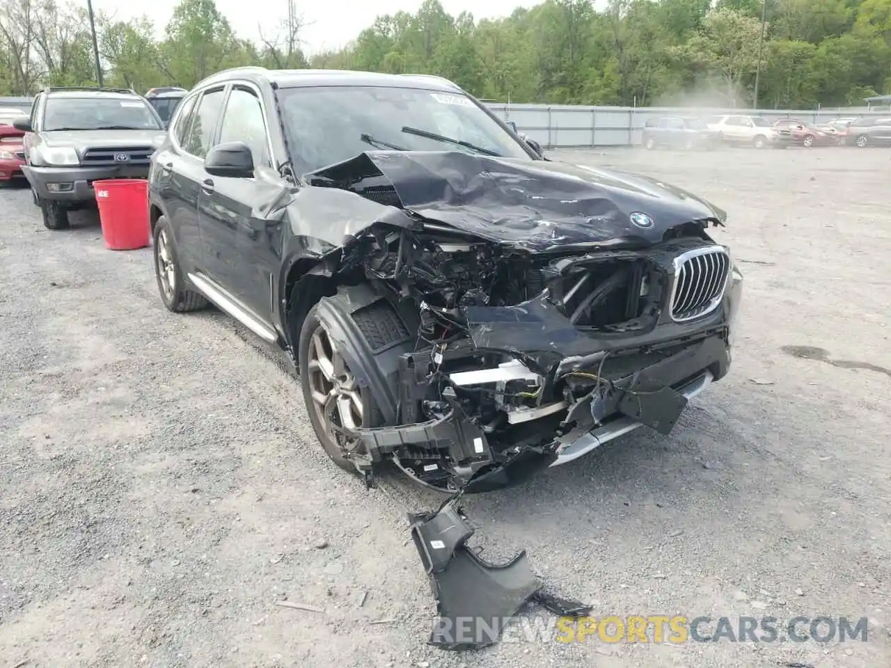 1 Photograph of a damaged car 5UXTY5C02M9E56549 BMW X3 2021