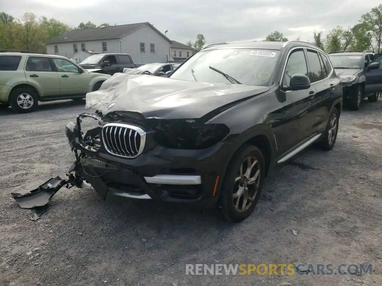 2 Photograph of a damaged car 5UXTY5C02M9E56549 BMW X3 2021