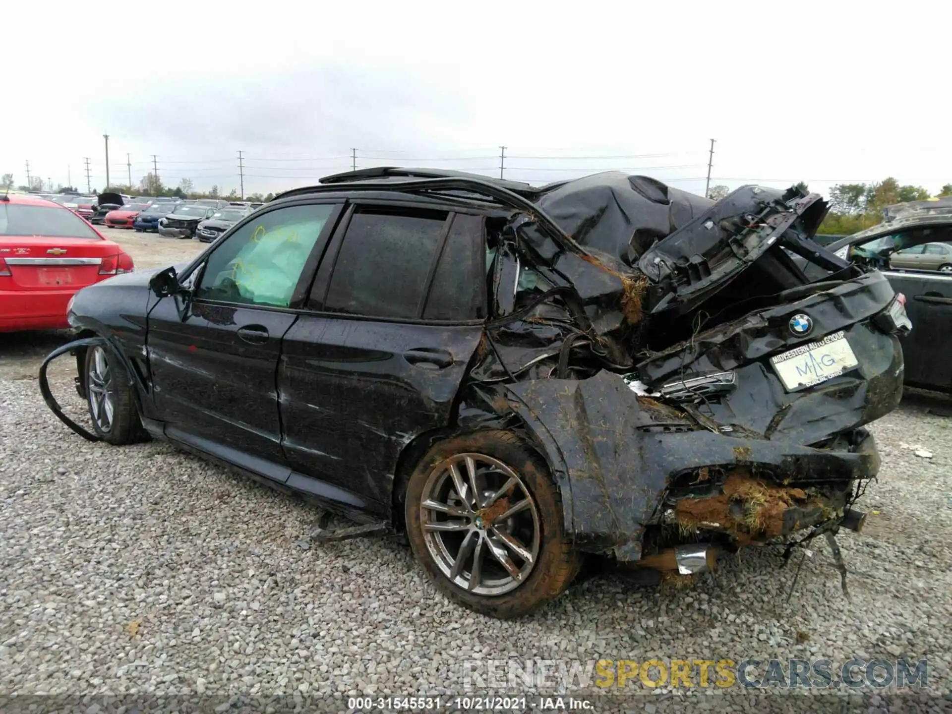 3 Photograph of a damaged car 5UXTY5C02M9F46087 BMW X3 2021